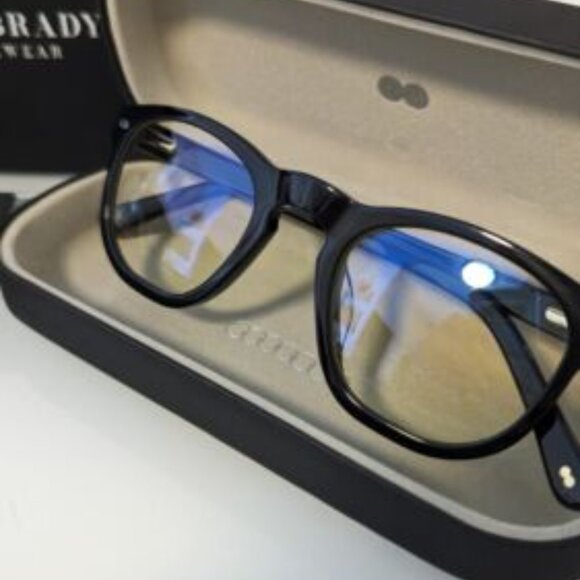 HERMOSA  Christopher Cloos x Tom Brady Blue Light Glasses, Noire NIB - Picture 2 of 6